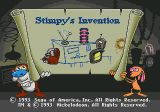 Ren & Stimpy Show Presents Stimpy's Invention, The (USA) Title Screen